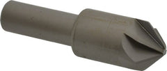 Made in USA - 3/4" Head Diam, 1/2" Shank Diam, 6 Flute 90° High Speed Steel Countersink - Caliber Tooling