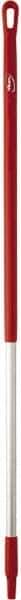 Vikan - 51 x 1-1/4" Aluminum Squeegee Handle - European Threaded Connection, Red - Caliber Tooling