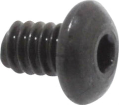 Value Collection - #2-56 UNC Hex Socket Drive, Button Screw - Alloy Steel, Black Oxide Finish, Fully Threaded, 1/8" Length Under Head - Caliber Tooling