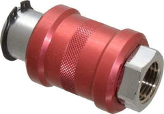 Legris - 1/2" Pipe, FNPT x FNPT, Nickel Plated Brass Standard Slide Valve - 230 Max psi, Anodized Aluminum Sleeve - Caliber Tooling