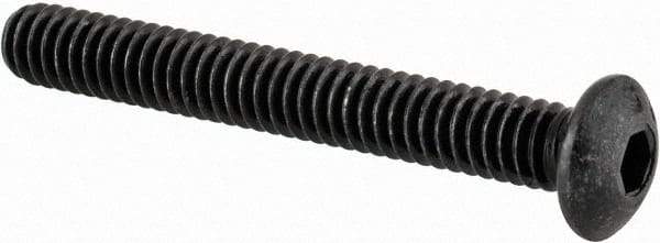 Value Collection - #5-40 UNC Hex Socket Drive, Button Screw - Alloy Steel, Black Oxide Finish, Fully Threaded, 1" Length Under Head - Caliber Tooling