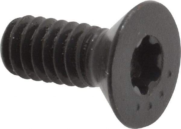 Camcar - 1/4-20 UNC Torx Plus Drive, 82° Flat Screw - Alloy Steel, Black Oxide Finish, Fully Threaded, 5/8" OAL - Caliber Tooling