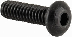 Value Collection - #2-56 UNC Hex Socket Drive, Button Screw - Alloy Steel, Black Oxide Finish, Fully Threaded, 5/16" Length Under Head - Caliber Tooling