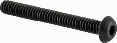 Value Collection - #2-56 UNC Hex Socket Drive, Button Screw - Alloy Steel, Black Oxide Finish, Fully Threaded, 3/4" Length Under Head - Caliber Tooling