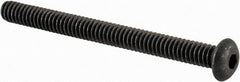 Value Collection - #2-56 UNC Hex Socket Drive, Button Screw - Alloy Steel, Black Oxide Finish, Fully Threaded, 1" Length Under Head - Caliber Tooling