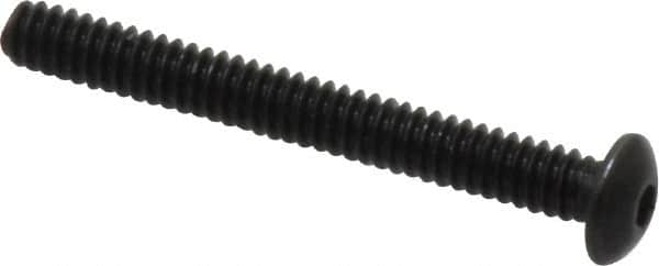 Value Collection - #4-40 UNC Hex Socket Drive, Button Screw - Alloy Steel, Black Oxide Finish, Fully Threaded, 1" Length Under Head - Caliber Tooling