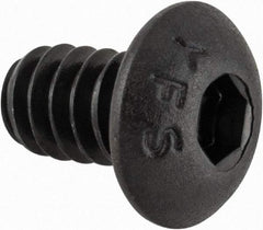 Value Collection - #10-24 UNC Hex Socket Drive, Button Screw - Alloy Steel, Black Oxide Finish, Fully Threaded, 5/16" Length Under Head - Caliber Tooling