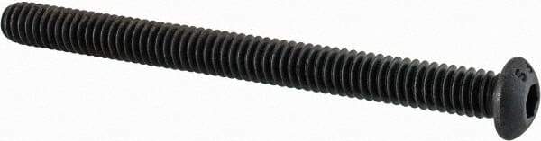 Value Collection - 1/4-20 UNC Hex Socket Drive, Button Screw - Alloy Steel, Black Oxide Finish, Fully Threaded, 3" Length Under Head - Caliber Tooling