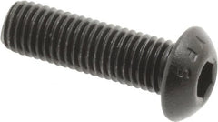 Value Collection - 1/4-28 UNF Hex Socket Drive, Button Screw - Alloy Steel, Black Oxide Finish, Fully Threaded, 7/8" Length Under Head - Caliber Tooling