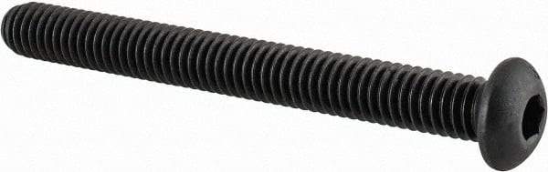 Value Collection - 5/16-18 UNC Hex Socket Drive, Button Screw - Alloy Steel, Black Oxide Finish, Fully Threaded, 3" Length Under Head - Caliber Tooling