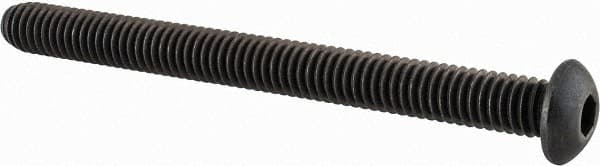 Value Collection - 5/16-18 UNC Hex Socket Drive, Button Screw - Alloy Steel, Black Oxide Finish, Fully Threaded, 3-1/2" Length Under Head - Caliber Tooling