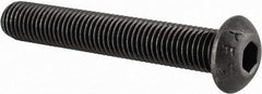 Value Collection - 5/16-24 UNF Hex Socket Drive, Button Screw - Alloy Steel, Black Oxide Finish, Fully Threaded, 2" Length Under Head - Caliber Tooling