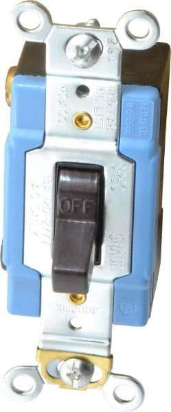 Cooper Wiring Devices - 1 Pole, 120 to 277 VAC, 15 Amp, Industrial Grade, Toggle, Wall and Dimmer Light Switch - 1.31 Inch Wide x 3.28 Inch High - Caliber Tooling