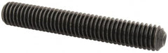 Made in USA - 3/8-16 UNC, 2-1/2" Length Under Head, Cup Point Set Screw - Grade 8 Alloy Steel, 3/16" Key - Caliber Tooling