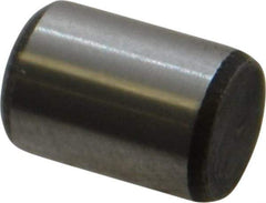 Value Collection - 1/4" Diam x 3/8" Pin Length Alloy Steel Standard Dowel Pin - C 50-58 Hardness, 12,800 Lb Breaking Strength, 1 Beveled & 1 Rounded End - Caliber Tooling