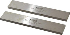 SPI - 6" Long x 1-1/8" High x 1/4" Thick, Steel Parallel - 0.0003" & 0.002" Parallelism, Sold as Matched Pair - Caliber Tooling