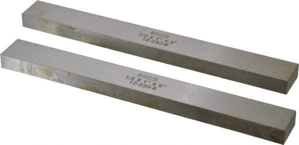 SPI - 9" Long x 1" High x 1/2" Thick, Steel Parallel - 0.0003" & 0.002" Parallelism, Sold as Matched Pair - Caliber Tooling