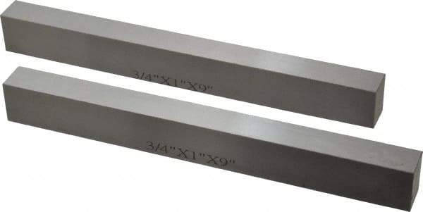 SPI - 9" Long x 1" High x 3/4" Thick, Steel Parallel - 0.0003" & 0.002" Parallelism, Sold as Matched Pair - Caliber Tooling