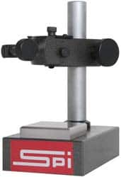 SPI - Cast Iron (Base), Rectangular Base, Comparator Gage Stand - 8" High, 6" Base Length x 3-7/8" Base Width x 2" Base Height, Includes Holder - Caliber Tooling