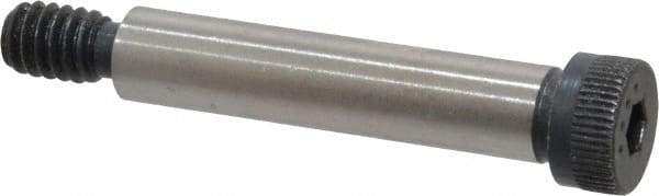 Made in USA - 5/16" Shoulder Diam x 1-1/2" Shoulder Length, 1/4-20 UNC, Hex Socket Shoulder Screw - 8 Alloy Steel, 0.419 to 0.438" Head Diam - Caliber Tooling