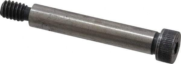 Made in USA - 5/16" Shoulder Diam x 1-3/4" Shoulder Length, 1/4-20 UNC, Hex Socket Shoulder Screw - 8 Alloy Steel, 0.419 to 0.438" Head Diam - Caliber Tooling