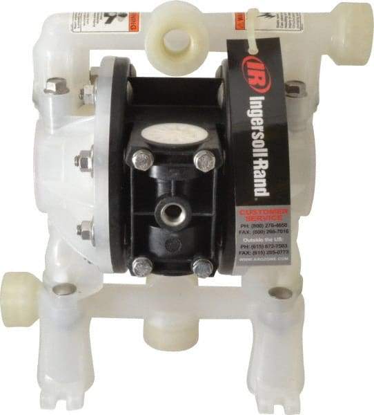 ARO/Ingersoll-Rand - 1/2" NPT, Nonmetallic, Air Operated Diaphragm Pump - Santoprene Diaphragm, Polypropylene Housing - Caliber Tooling