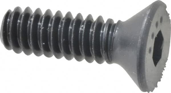 Made in USA - #10-24 UNC Hex Socket Drive, 82° Flat Screw - Alloy Steel, Black Oxide Finish, Fully Threaded, 5/8" OAL - Caliber Tooling