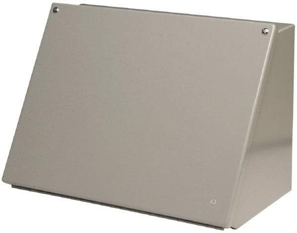 Cooper B-Line - Steel Standard Enclosure Hinge Sloped Cover - NEMA 12, 13, 12" Wide x 12" High x 9-5/32" Deep, Dirt-tight & Dust-tight - Caliber Tooling