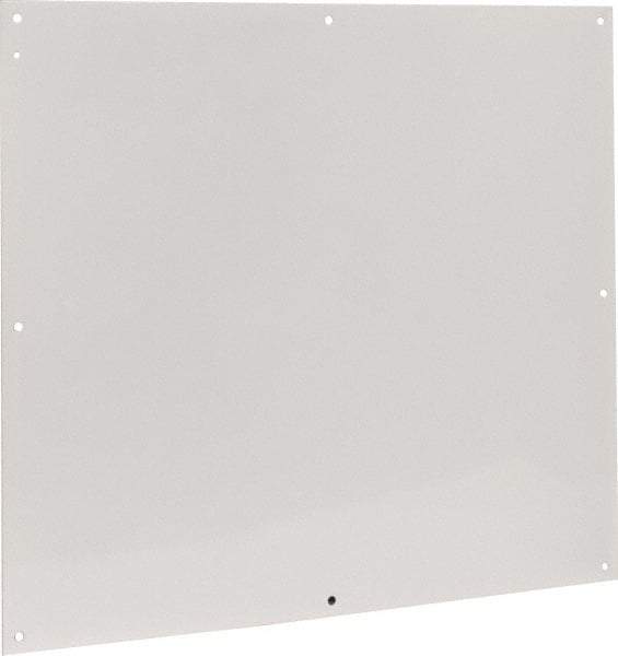 Cooper B-Line - 28-1/2" OAW x 32" OAH Powder Coat Finish Electrical Enclosure Nonperforated Panel - 36" x 30" Box, 14 Gauge Steel, Use with 363012-1/36306-1/36308-1 - Caliber Tooling