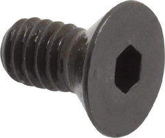 Made in USA - 1/4-20 UNC Hex Socket Drive, 82° Flat Screw - Alloy Steel, Black Oxide Finish, Fully Threaded, 1/2" OAL - Caliber Tooling