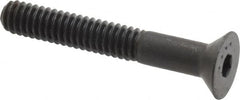 Made in USA - 1/4-20 UNC Hex Socket Drive, 82° Flat Screw - Alloy Steel, Black Oxide Finish, Fully Threaded, 1-3/4" OAL - Caliber Tooling