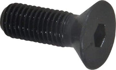 Made in USA - 1/4-28 UNF Hex Socket Drive, 82° Flat Screw - Alloy Steel, Black Oxide Finish, Fully Threaded, 3/4" OAL - Caliber Tooling