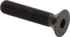 Made in USA - 1/4-28 UNF Hex Socket Drive, 82° Flat Screw - Alloy Steel, Black Oxide Finish, Fully Threaded, 1-1/4" OAL - Caliber Tooling