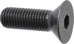 Made in USA - 5/16-24 UNF Hex Socket Drive, 82° Flat Screw - Alloy Steel, Black Oxide Finish, Fully Threaded, 1" OAL - Caliber Tooling