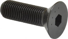 Made in USA - 3/8-24 UNF Hex Socket Drive, 82° Flat Screw - Alloy Steel, Black Oxide Finish, Fully Threaded, 1-1/4" OAL - Caliber Tooling