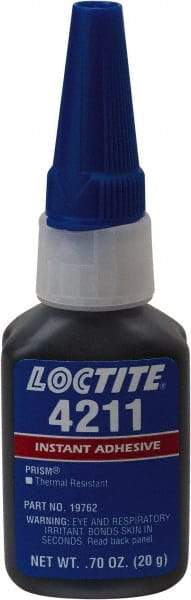 Loctite - 20 Gal Bottle Black Instant Adhesive - 24 hr Full Cure Time - Caliber Tooling