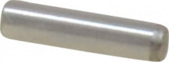 Made in USA - 1/16" Diam x 1/4" Pin Length Grade 8 Alloy Steel Standard Dowel Pin - Bright Finish, 1 Beveled & 1 Rounded End - Caliber Tooling