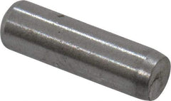 Made in USA - 3/32" Diam x 5/16" Pin Length Grade 8 Alloy Steel Standard Dowel Pin - Bright Finish, 1 Beveled & 1 Rounded End - Caliber Tooling