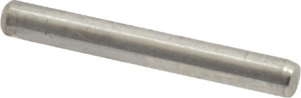 Made in USA - 3/32" Diam x 3/4" Pin Length Grade 8 Alloy Steel Standard Dowel Pin - Bright Finish, 1 Beveled & 1 Rounded End - Caliber Tooling