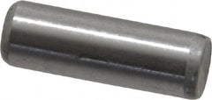 Made in USA - 1/4" Diam x 3/4" Pin Length Grade 8 Alloy Steel Standard Dowel Pin - Bright Finish, C 47-58 & C 60 (Surface) Hardness, 14,720 Lb (Double Shear), 7,360 Lb (Single Shear) Breaking Strength, 1 Beveled & 1 Rounded End - Caliber Tooling