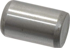 Made in USA - 3/8" Diam x 5/8" Pin Length Grade 8 Alloy Steel Standard Dowel Pin - Bright Finish, C 47-58 & C 60 (Surface) Hardness, 16,550 Lb (Single Shear), 33,100 Lb (Double Shear) Breaking Strength, 1 Beveled & 1 Rounded End - Caliber Tooling