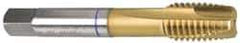 Guhring - 3/4-16 UNF, 4 Flute, TiN Finish, Powdered Metal Spiral Point Tap - Plug Chamfer, Right Hand Thread, 4-1/4" OAL, 0.59" Shank Diam, 3B Class of Fit, Series 3997 - Exact Industrial Supply