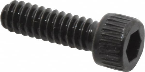 Made in USA - #4-40 UNC Hex Socket Drive, Socket Cap Screw - Alloy Steel, Black Oxide Finish, Fully Threaded, 3/8" Length Under Head - Caliber Tooling