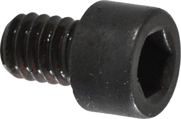 Made in USA - #8-32 UNC Hex Socket Drive, Socket Cap Screw - Alloy Steel, Black Oxide Finish, Fully Threaded, 1/4" Length Under Head - Caliber Tooling