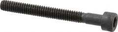 Made in USA - #8-32 UNC Hex Socket Drive, Socket Cap Screw - Alloy Steel, Black Oxide Finish, Partially Threaded, 1-1/2" Length Under Head - Caliber Tooling