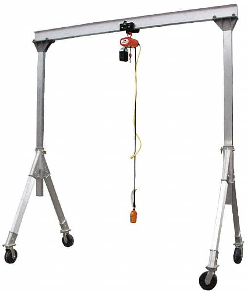 Vestil - 2,000 Lb Load Capacity, Aluminum Gantry Crane - 8' Span - Caliber Tooling