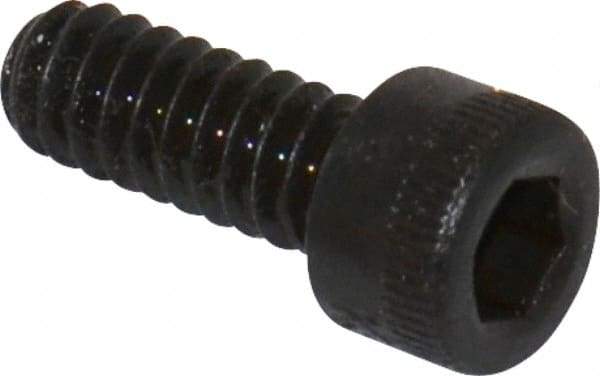 Made in USA - #10-24 UNC Hex Socket Drive, Socket Cap Screw - Alloy Steel, Black Oxide Finish, Fully Threaded, 1/2" Length Under Head - Caliber Tooling