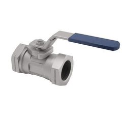 NIBCO - 3/8" Pipe, Reduced Port, Carbon Steel Standard Ball Valve - 1 Piece, Inline - One Way Flow, FNPT x FNPT Ends, Locking Lever Handle, 2,000 WOG - Caliber Tooling