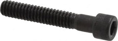 Made in USA - 1/4-20 UNC Hex Socket Drive, Socket Cap Screw - Alloy Steel, Black Oxide Finish, Partially Threaded, 1-1/2" Length Under Head - Caliber Tooling