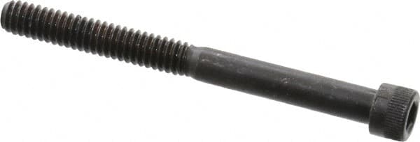 Made in USA - 1/4-20 UNC Hex Socket Drive, Socket Cap Screw - Alloy Steel, Black Oxide Finish, Partially Threaded, 2-3/4" Length Under Head - Caliber Tooling